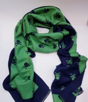 Foulard Skull verde y marino