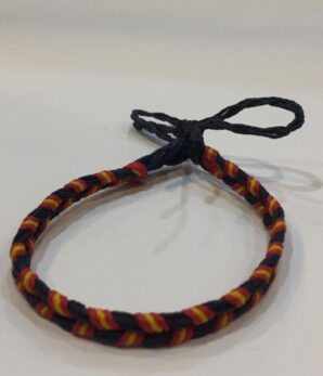 Pulsera hilo encerado marino y bandera de espiga
