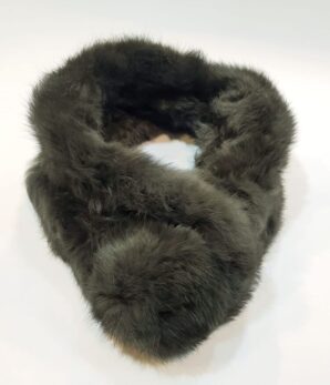 Cuello de pelo natural rabbit verde