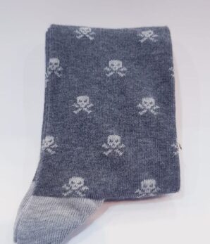 Calcetin skull gris con gris