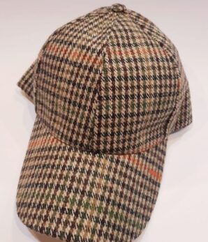 Gorra unisex bisera en pata de gallo tontos marrones chocolate