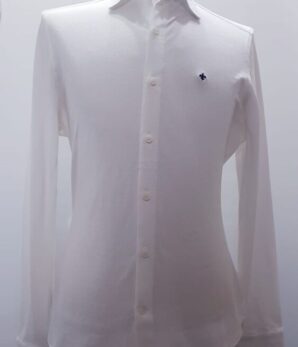 Camisa pique blanca flor de lis