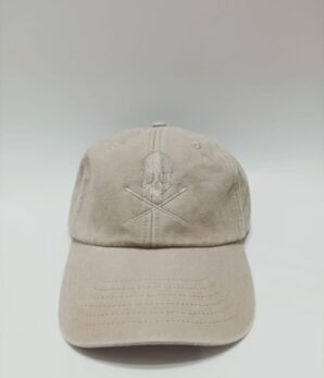 Gorra SKULL unisex visera beige vintage bordado beige