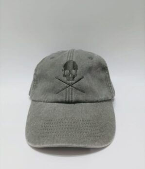 Gorra SKULL unisex visera verde oliva vintage bordado verde