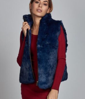 Chaleco peletería azul