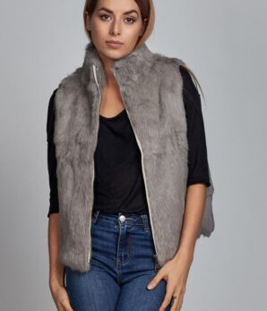 Chaleco peletería gris uniforme