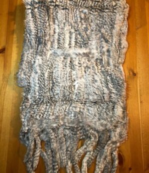 Estola de 180 x 40 cm., de pelo rabbit color gris