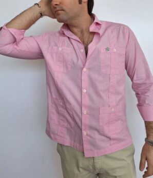 Camisa MONTEPICAZA Guayabera rosa