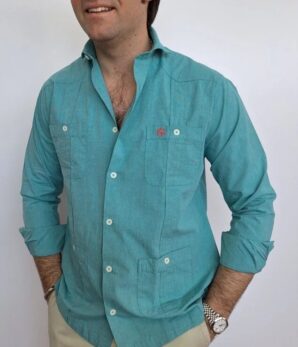 Camisa MONTEPICAZA Guayabera verde