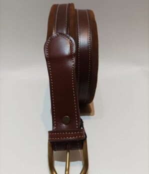 Cinturón DEHESA marrón y chocolate
